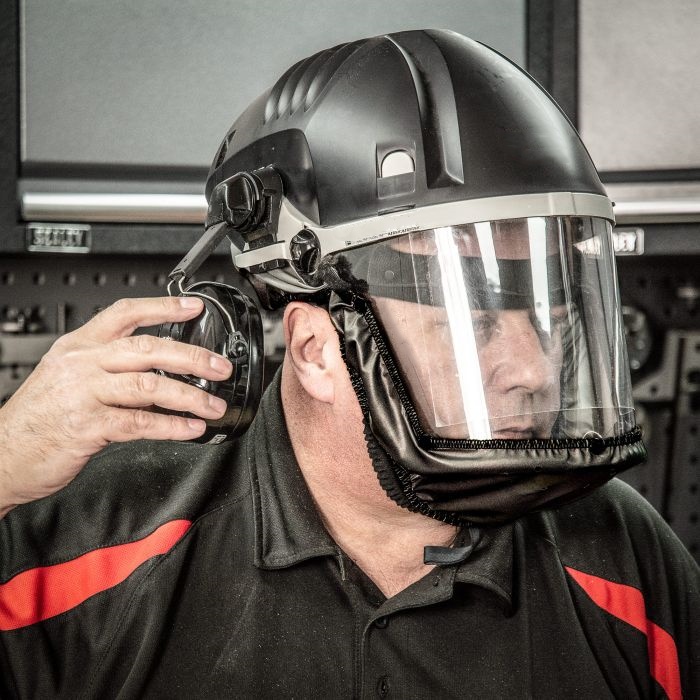 Battery-Powered Face Shield with Air Circulation & Twin Filters