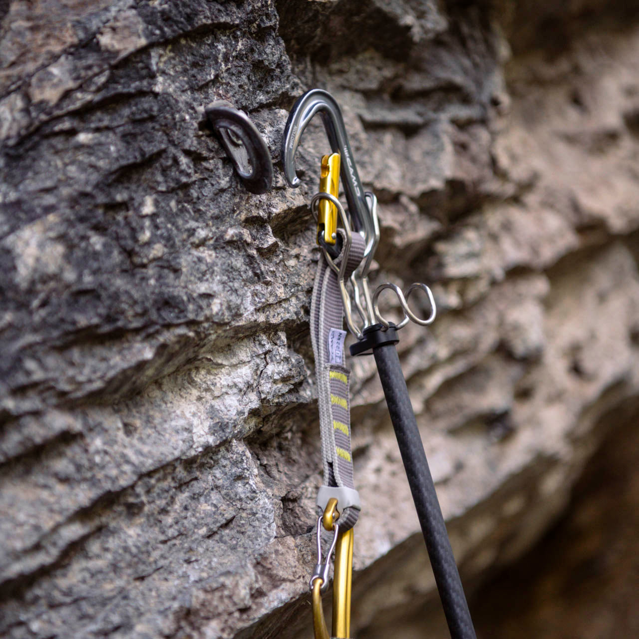 Professional Carbon Fiber Climbing Rope Clamp with Aluminum Lock