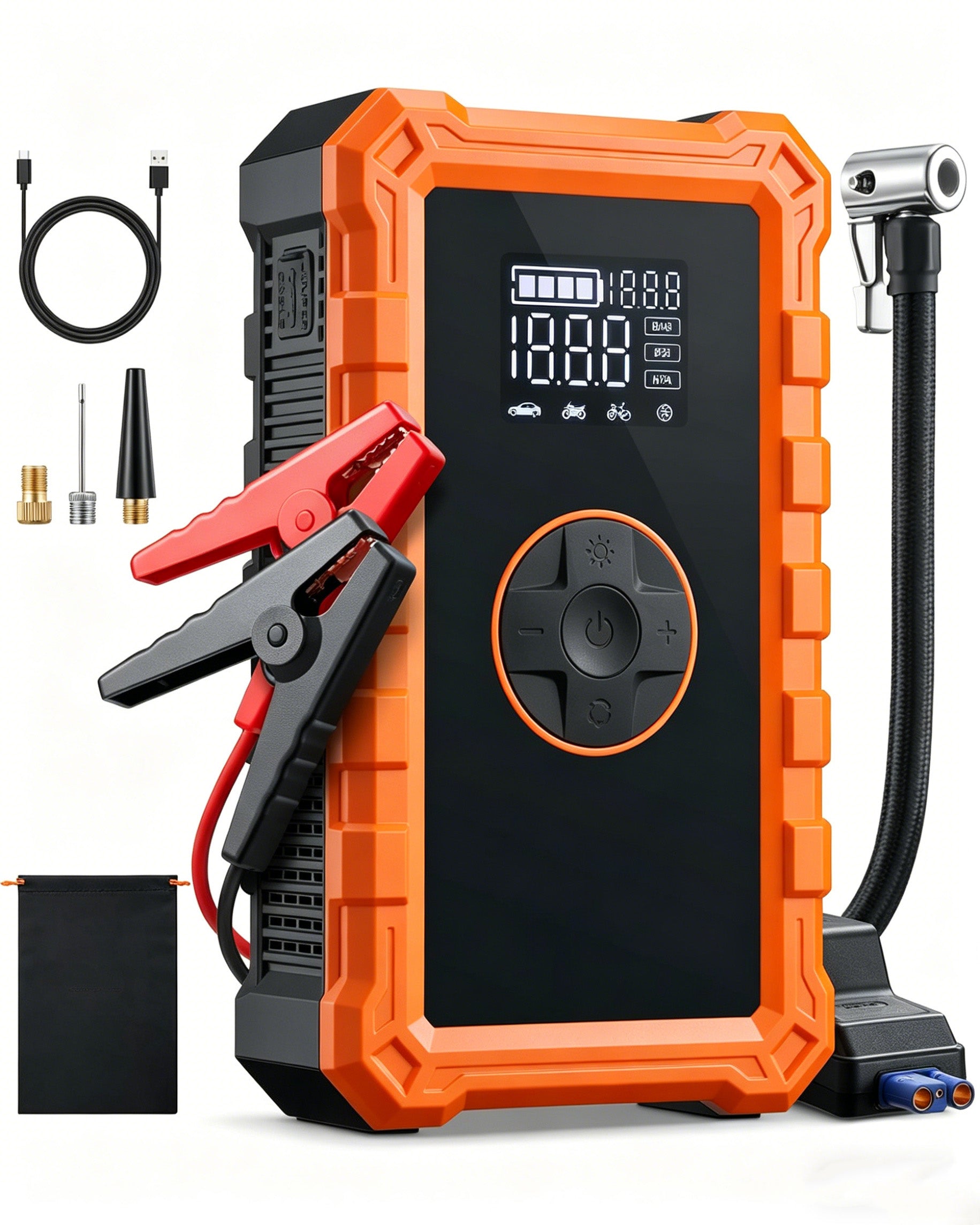 Portable car battery emergency starter