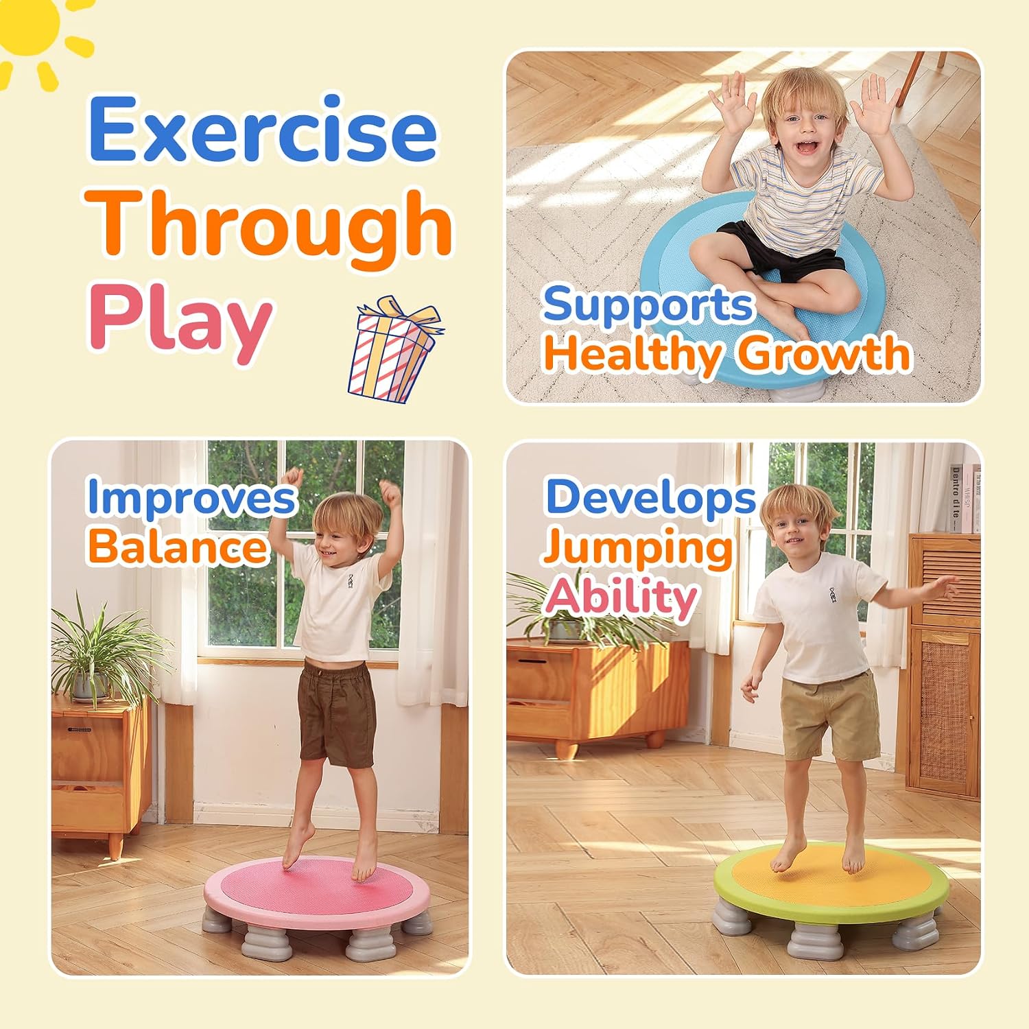 25-Inch Sensory Bounce Board for Kids