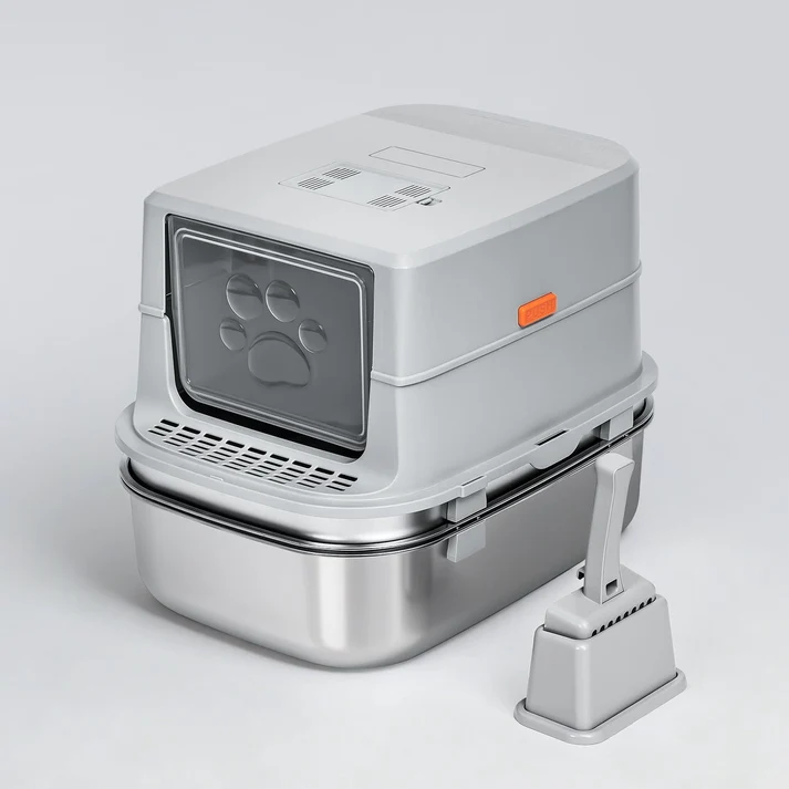 XL Triple-Tray Stainless Steel Sifting Litter Box