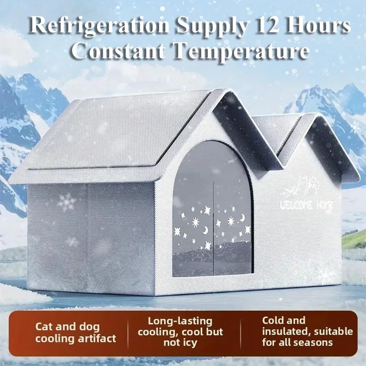 Air-Conditioned Pet House : 8-12 Hours Cooling