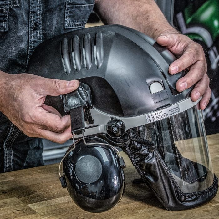 Battery-Powered Face Shield with Air Circulation & Twin Filters