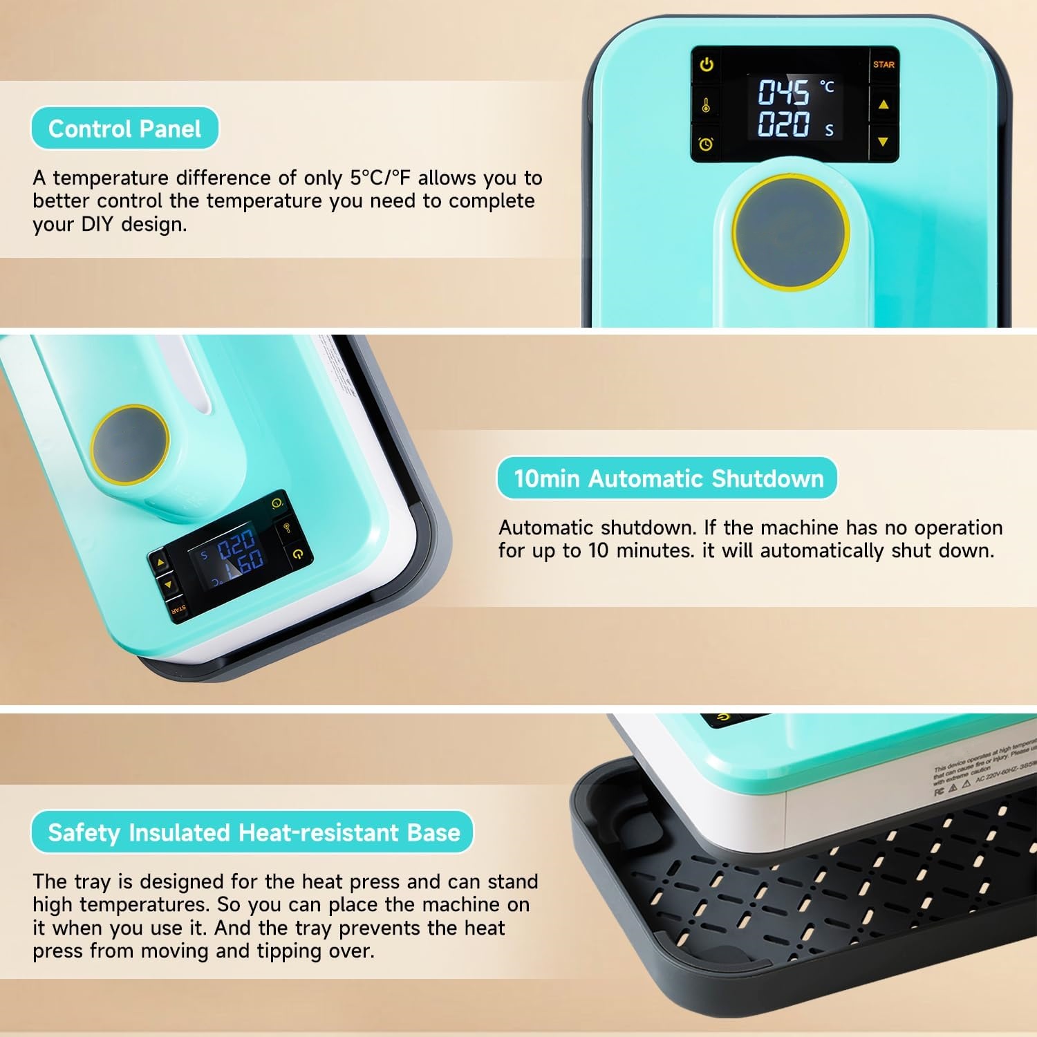 Mini Heat Press with 3 Temperature Settings
