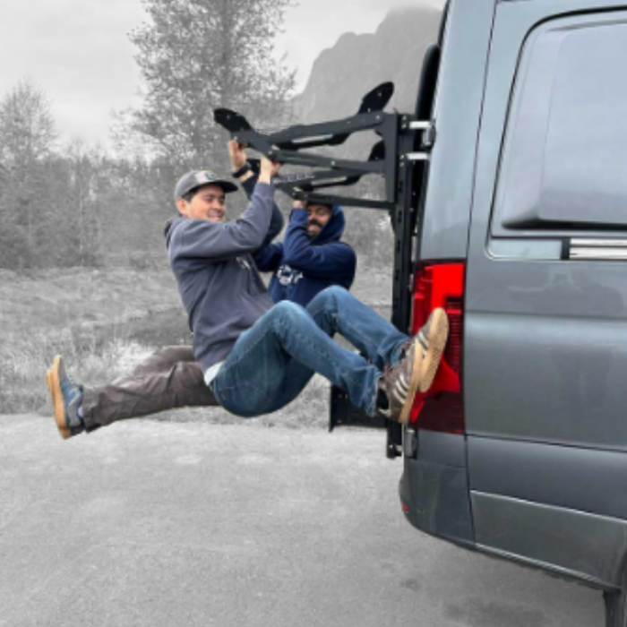 Collapsible Van Panel Bike Rack with Wheel Tie-Down