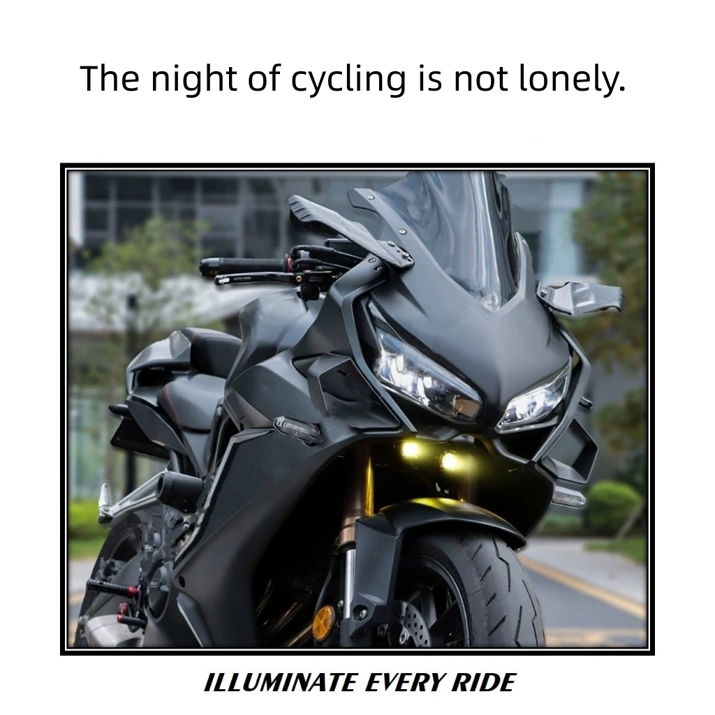 Mini LED Motorcycle Spotlight : 60W — Dual Color — IP67