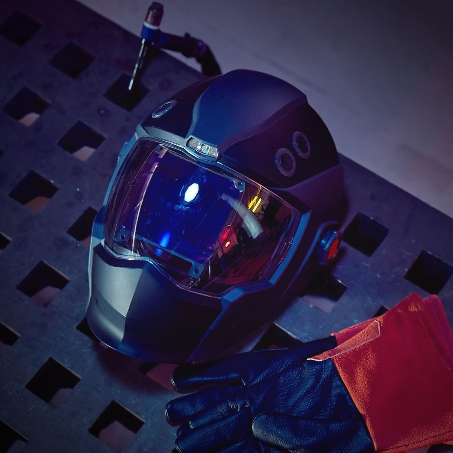 Welding Helmet with Cooling Fan & LED Headlamp
