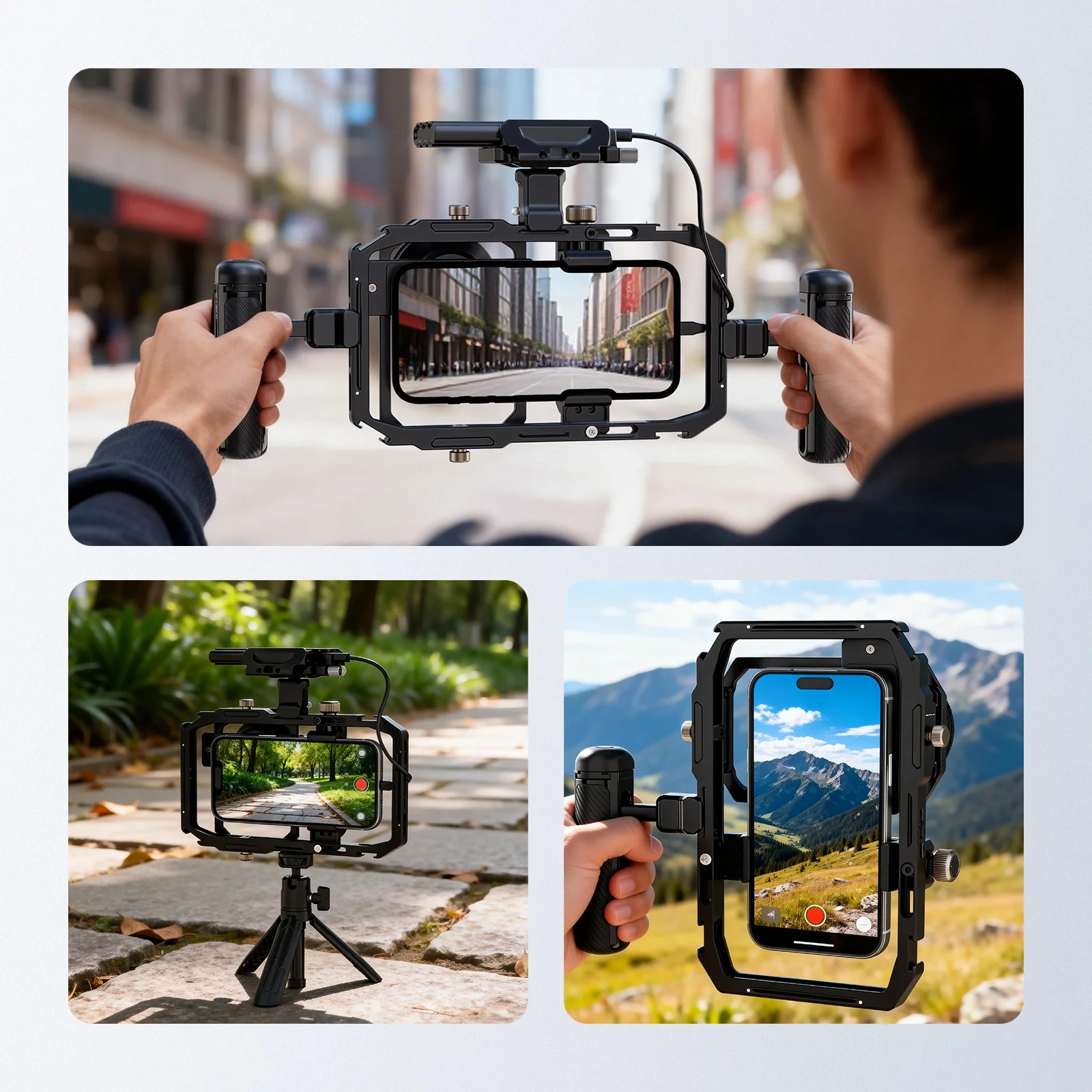 Phone Cage with 17mm Lens Mount & Filter Adapter