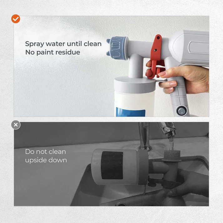Upgraded ultralight electric spray gun with 3 spraying modes.