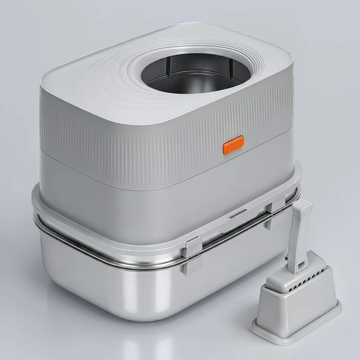 XL Triple-Tray Stainless Steel Sifting Litter Box