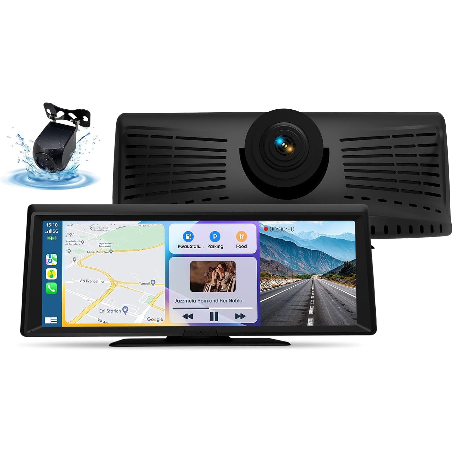 Wireless Portable Car Stereo with 8.1" Touchscreen