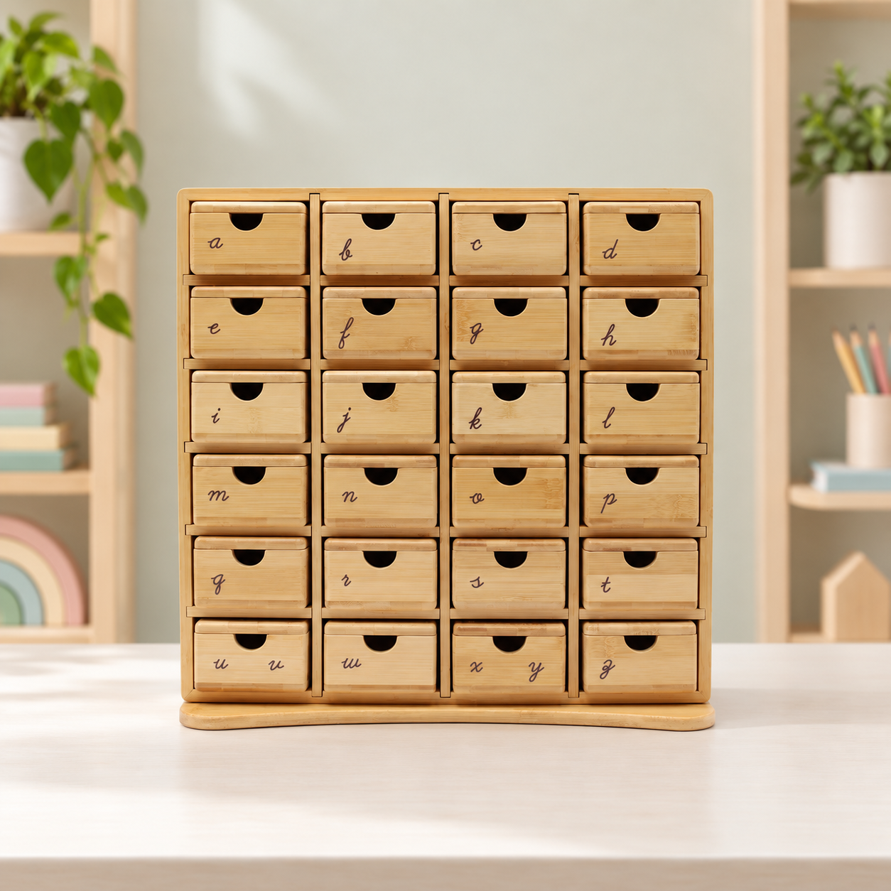 Montessori Phonics Cabinet with 120 Miniature Objects