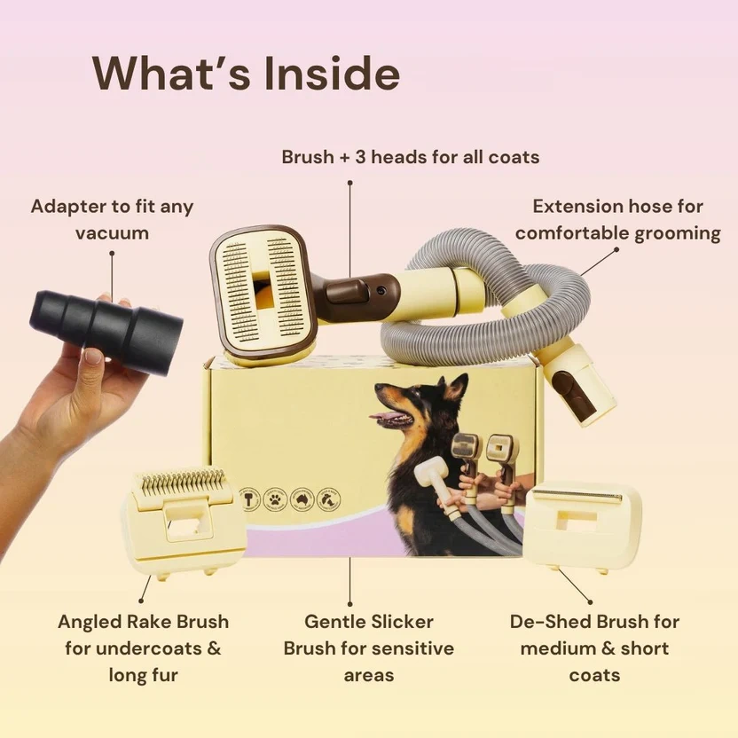 3-in-1 Pet Vacuum Brush
