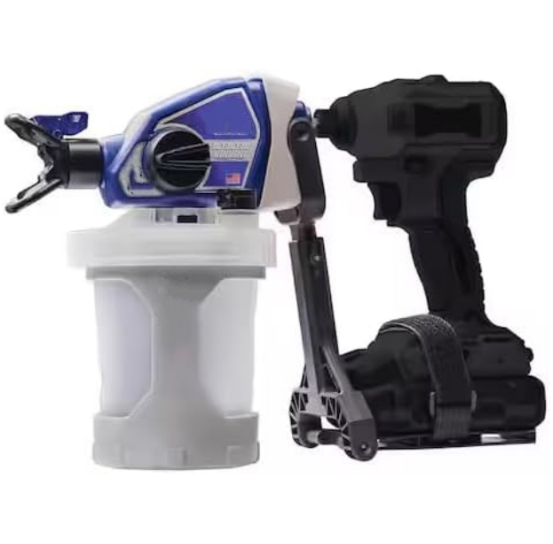 Drill-Powered Paint Sprayer with Stainless Steel Pump