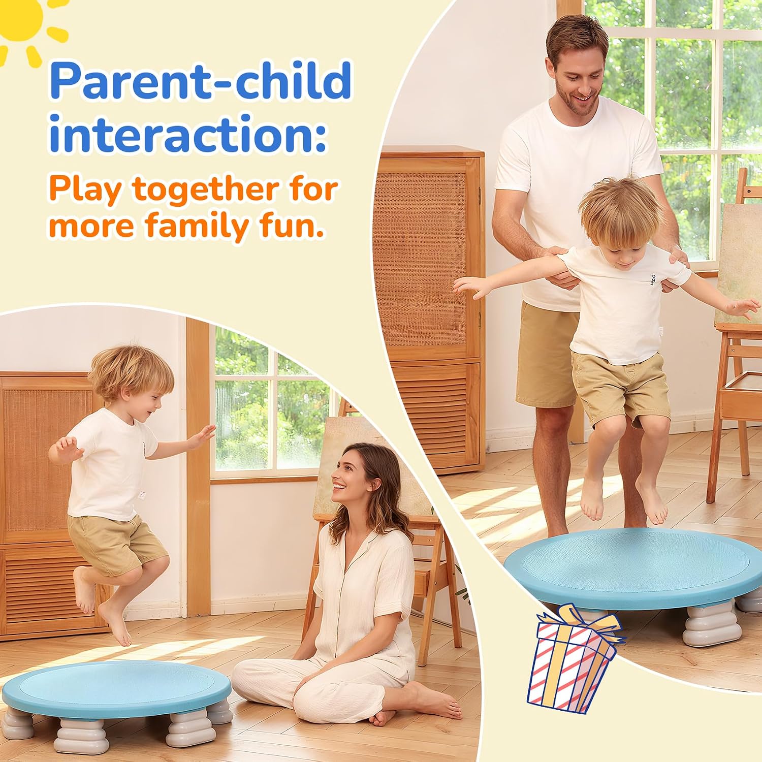 25-Inch Sensory Bounce Board for Kids