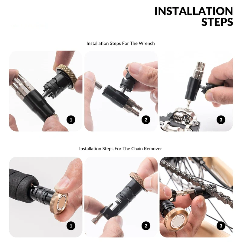 Handlebar Tool Kit : Hex Wrenches + Chain Breaker 