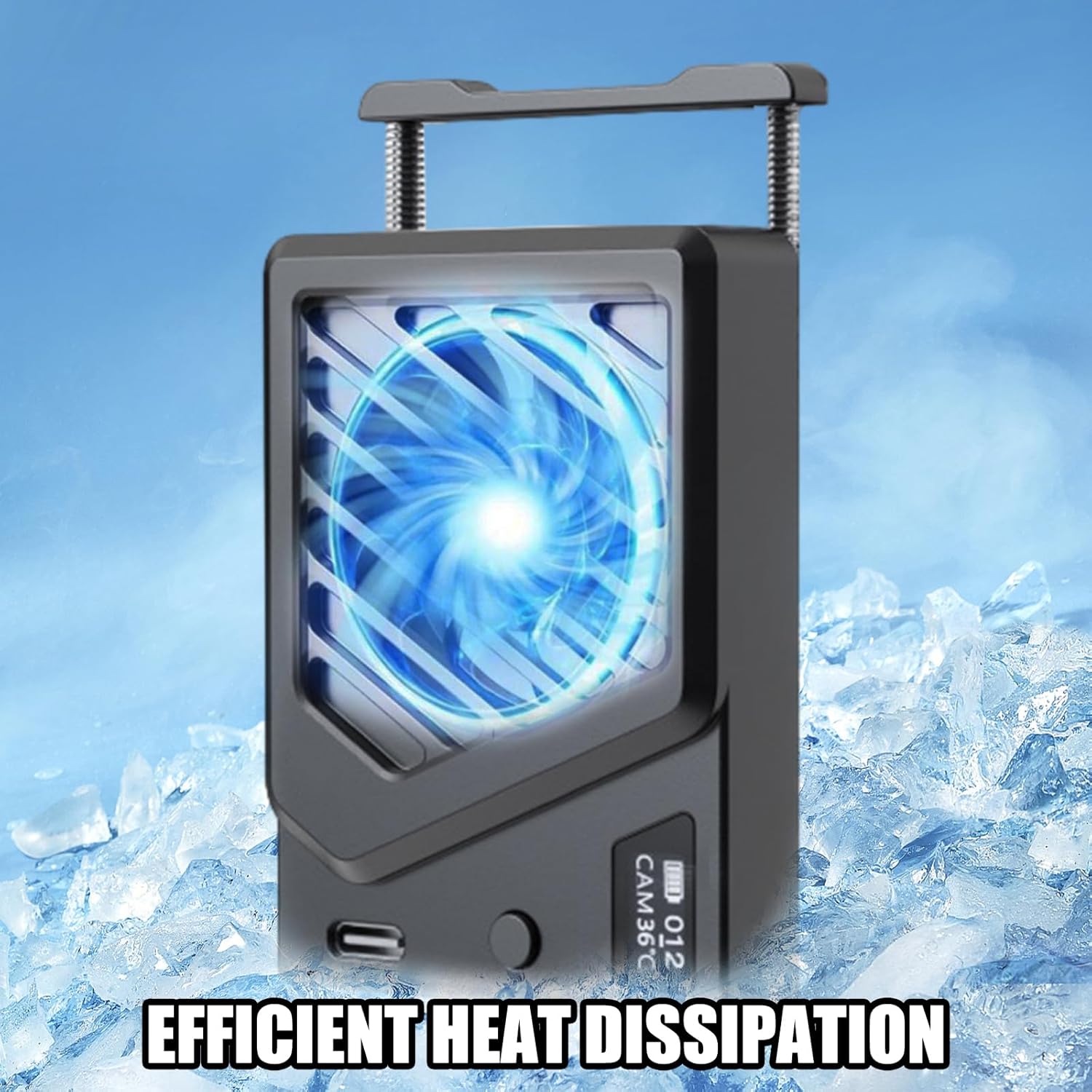 Camera Cooling Fan – Spring-Loaded Adjustable Mini Smart Fan