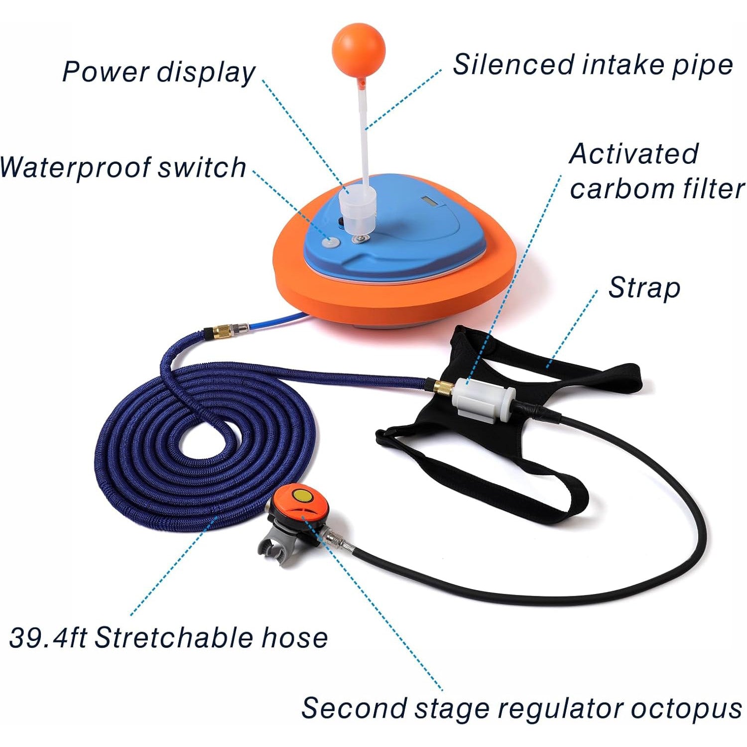 Upgraded Portable Tankless Diving Breathing System--qshxq