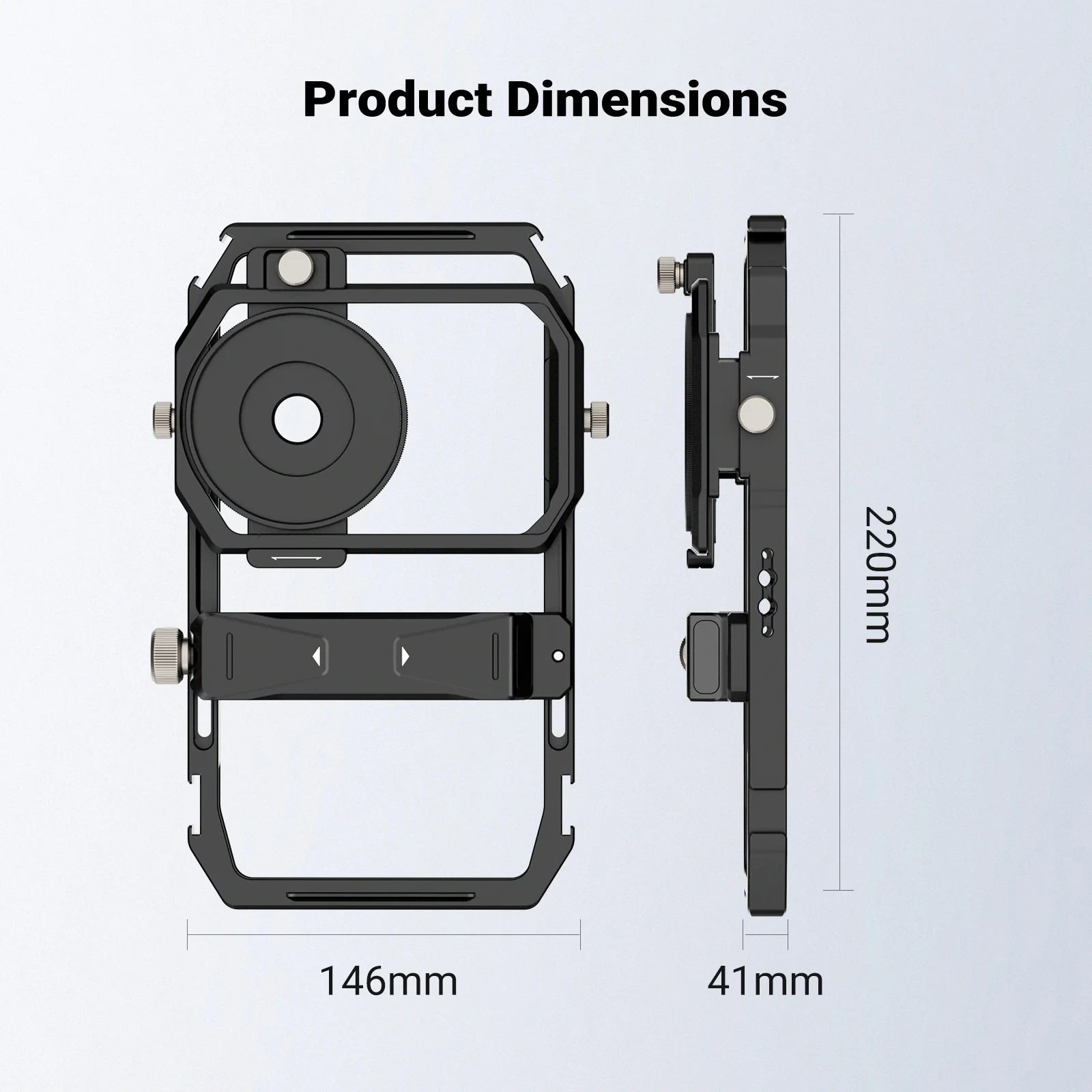 Phone Cage with 17mm Lens Mount & Filter Adapter