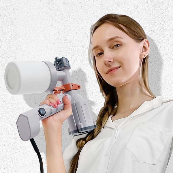 Upgraded ultralight electric spray gun with 3 spraying modes.
