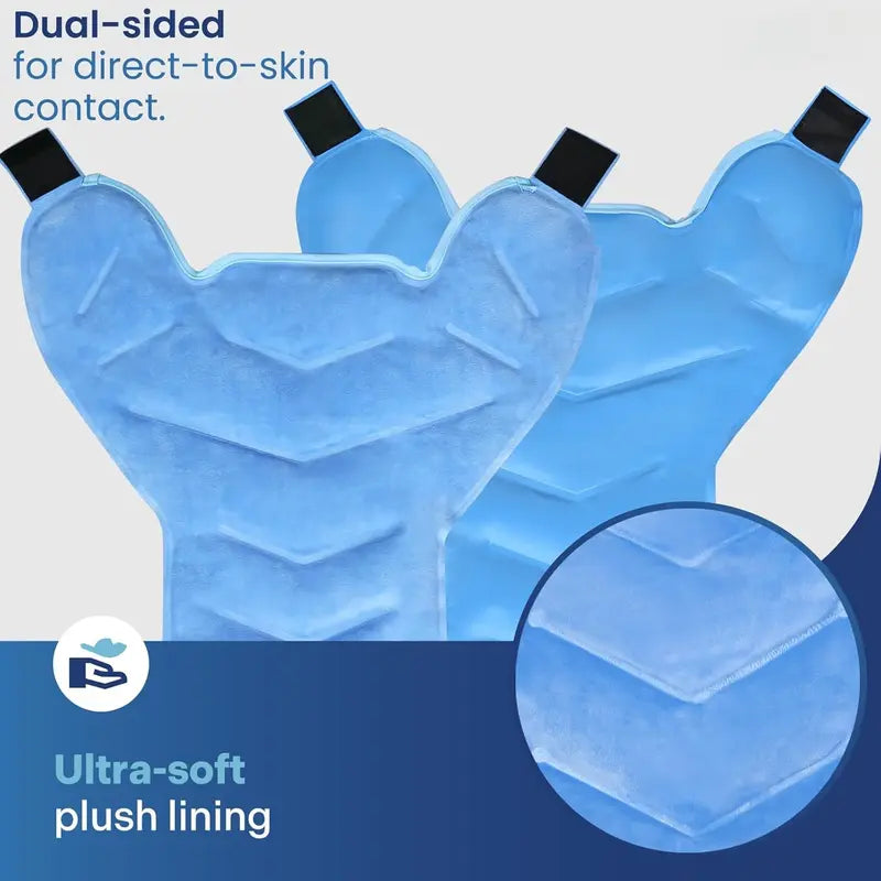 Large Ice Pack for Shoulder and Back – Reusable Full Back Cold Compression Wrap