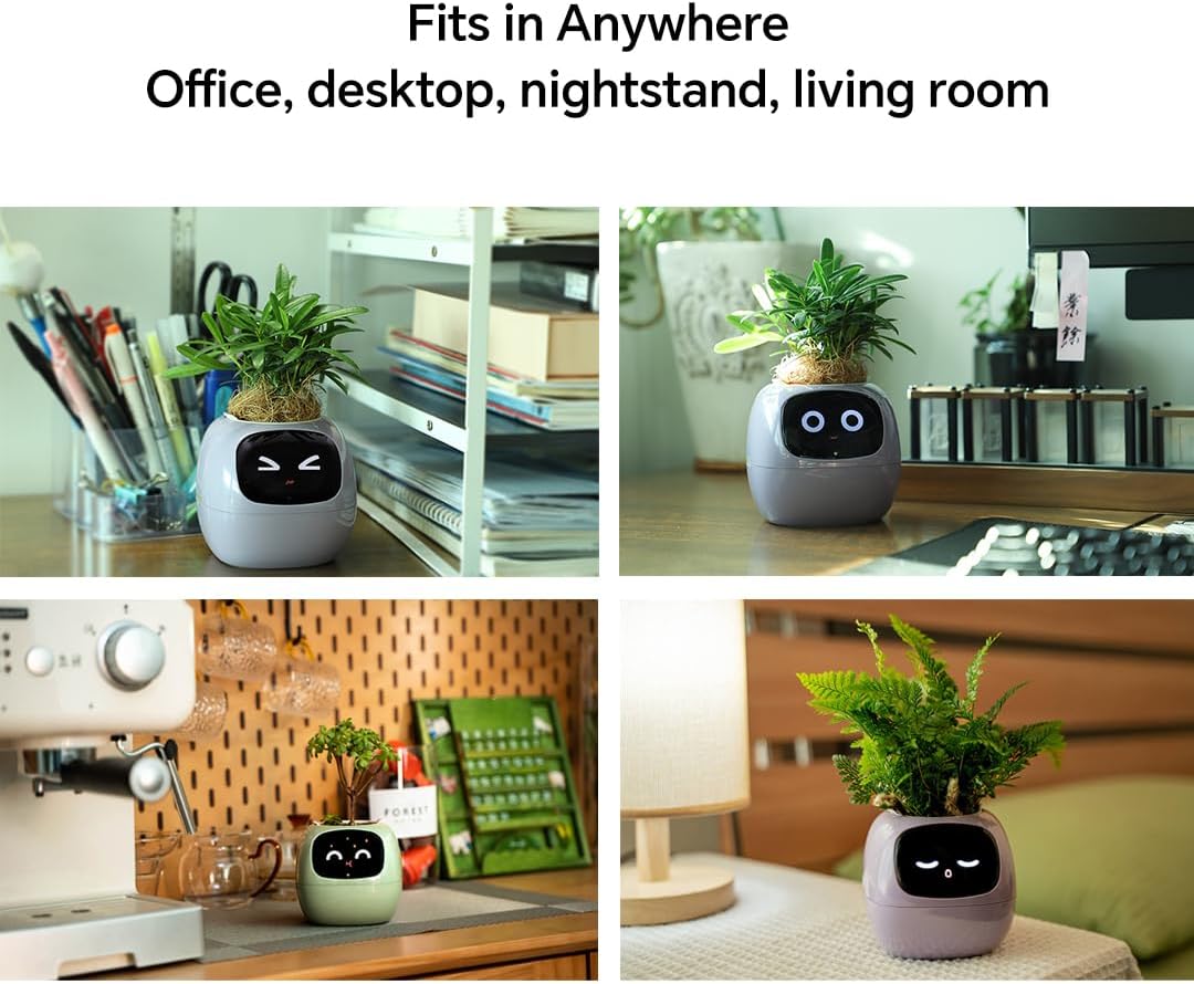 Smart Plant Pot with Expression – AI Intelligent Flower Pot for Indoor Gardening 🌱🤖