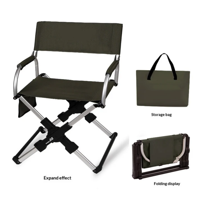 Quick-Open Camping Chair with Aluminum Alloy Frame