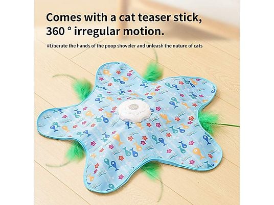 3‑Speed 360° Motion Pet Toy – Automatic Interactive Cat Toy with Feather 🐱🎡