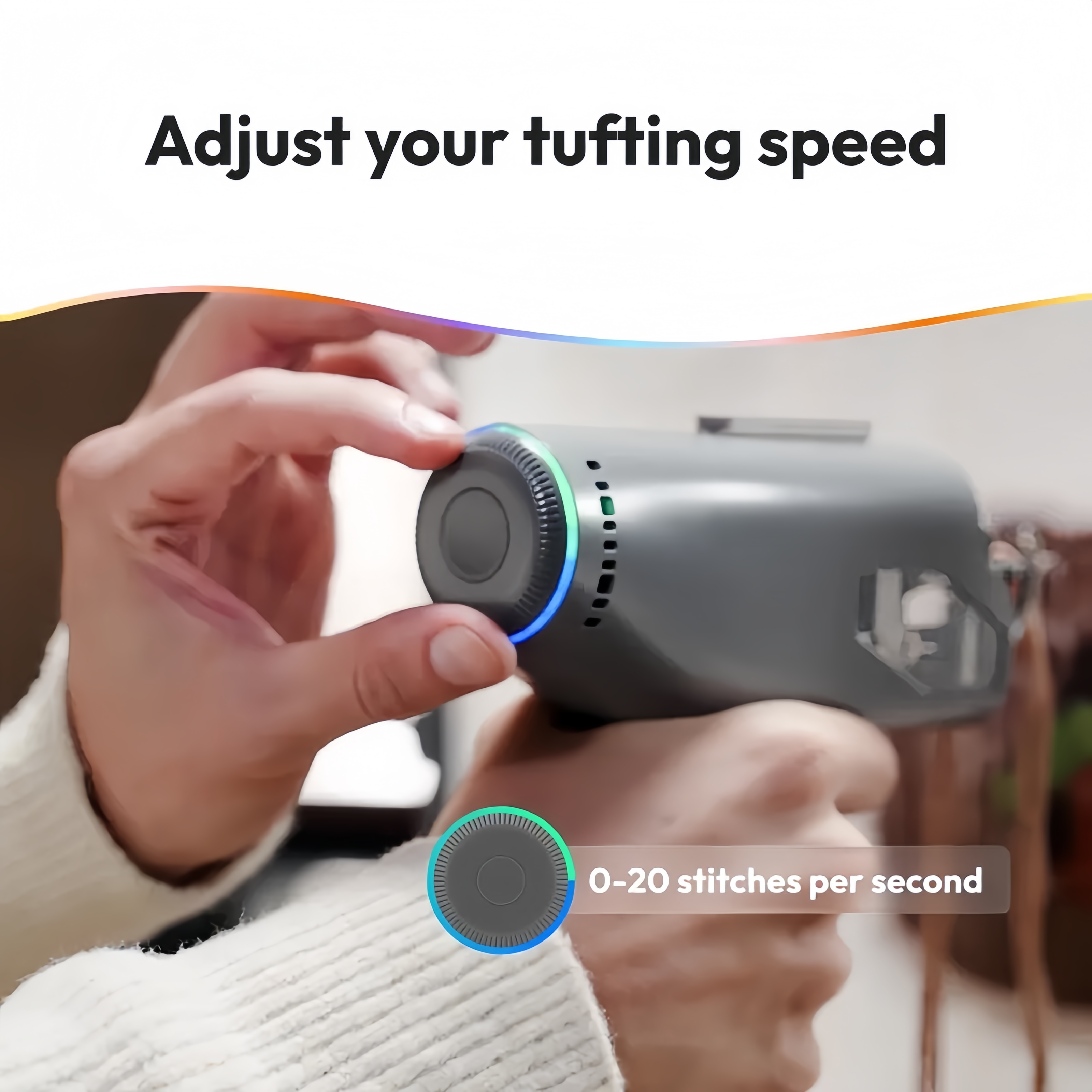 Adjustable Speed Tufting Gun
