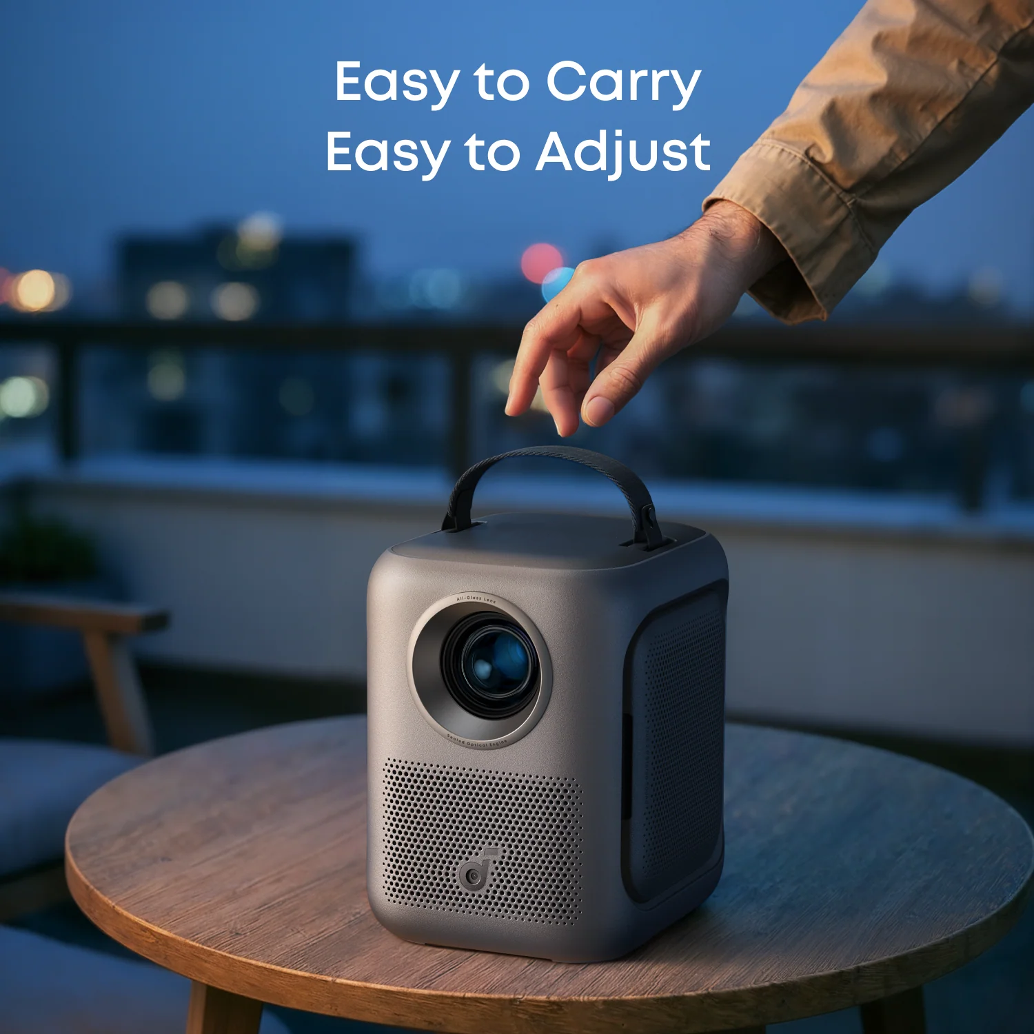 Portable Smart Projector with Rotatable Speakers