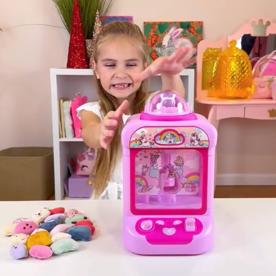 Kids Mini Claw Machine – Unicorn Candy Grabber Vending Toy