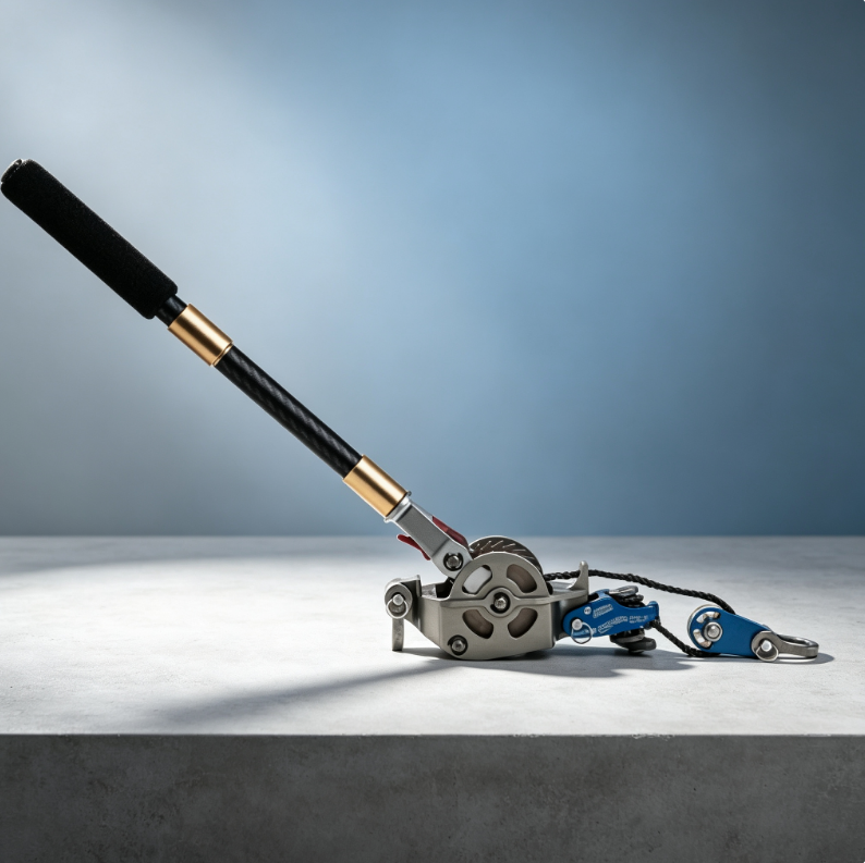 Portable 1-Ton Winch System with 25ft Line