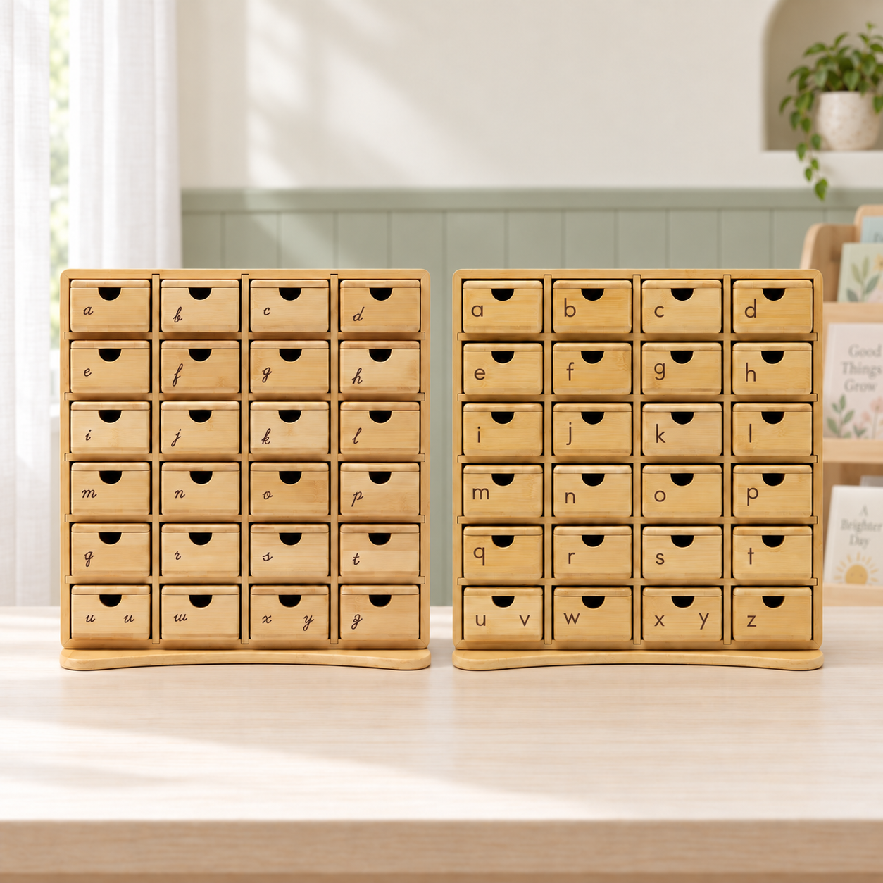 Montessori Phonics Cabinet with 120 Miniature Objects