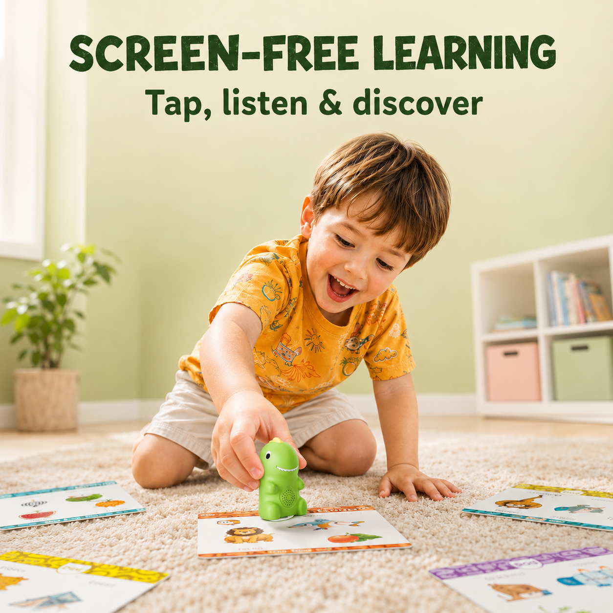 Dinosaur Talking Learning Pen & Phonics Card Set