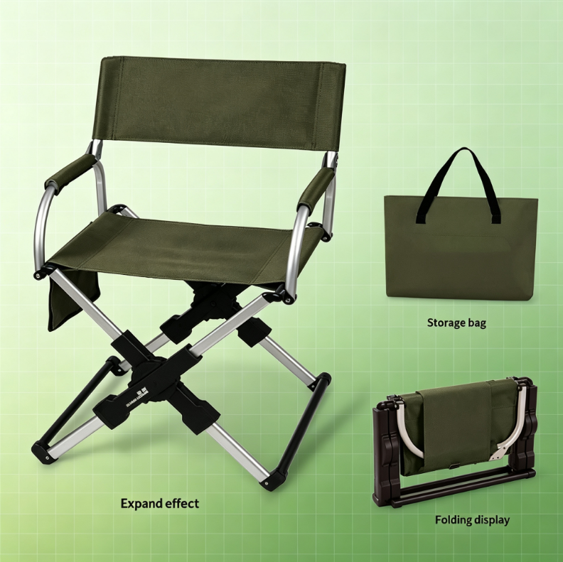 Quick-Open Camping Chair with Aluminum Alloy Frame
