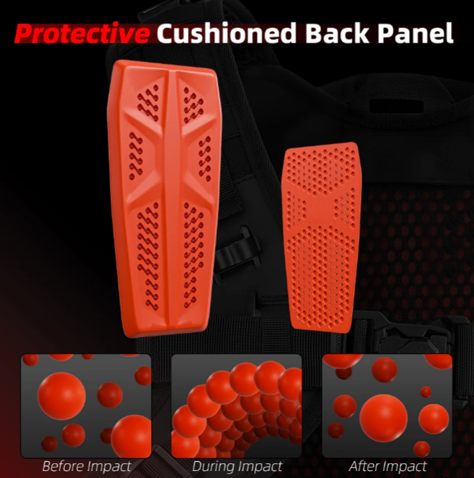 10L Motorcycle Riding Backpack with Back Protection