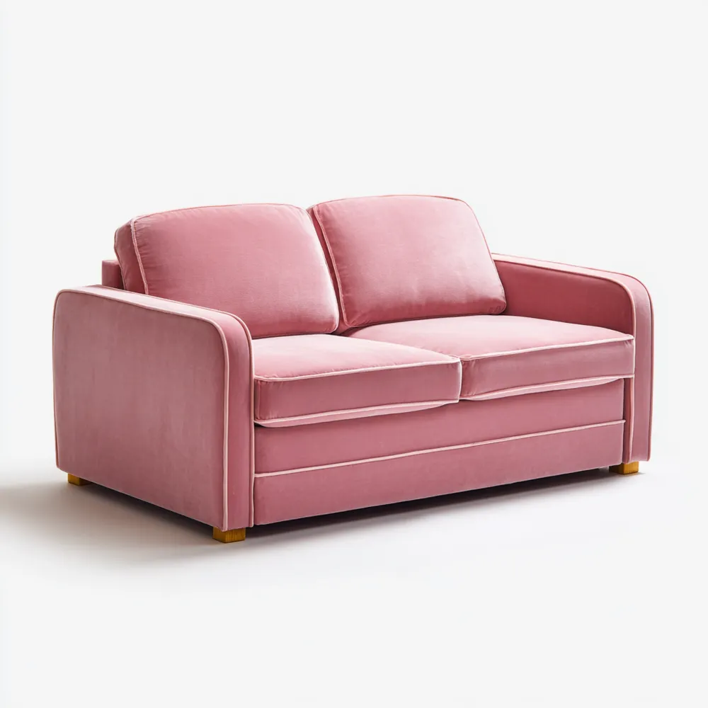 Sofá de dos plazas Terciopelo 150x85x75 cm - Rosa