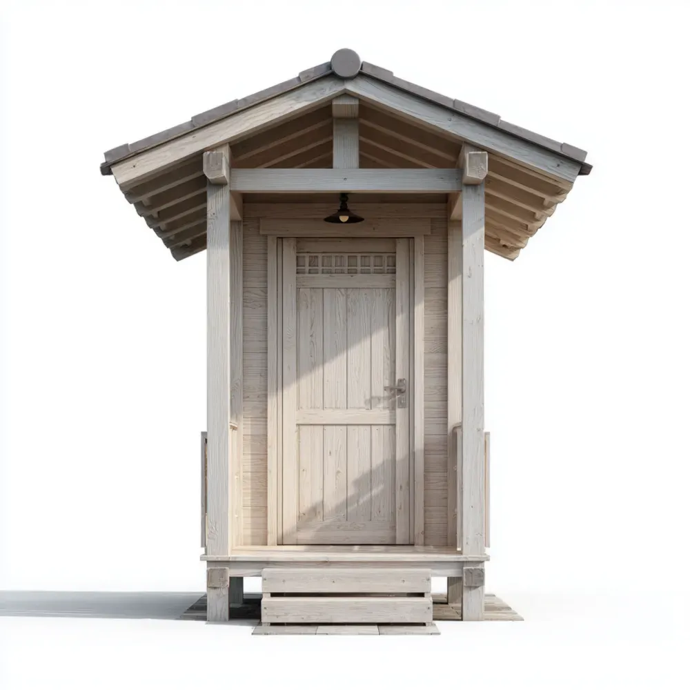 Cobertizo de Madera para Almacenamiento 120x120x230 cm - Natural - Estilo Clásico