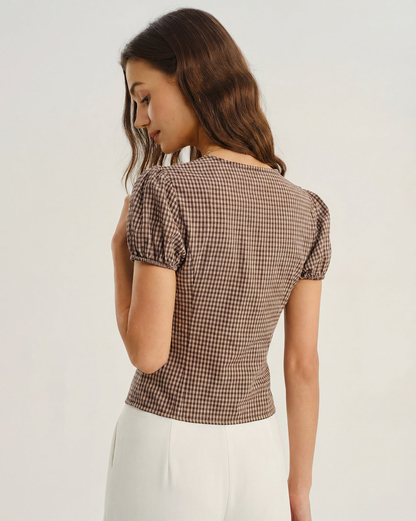 Jacquard Lace Button Blouse