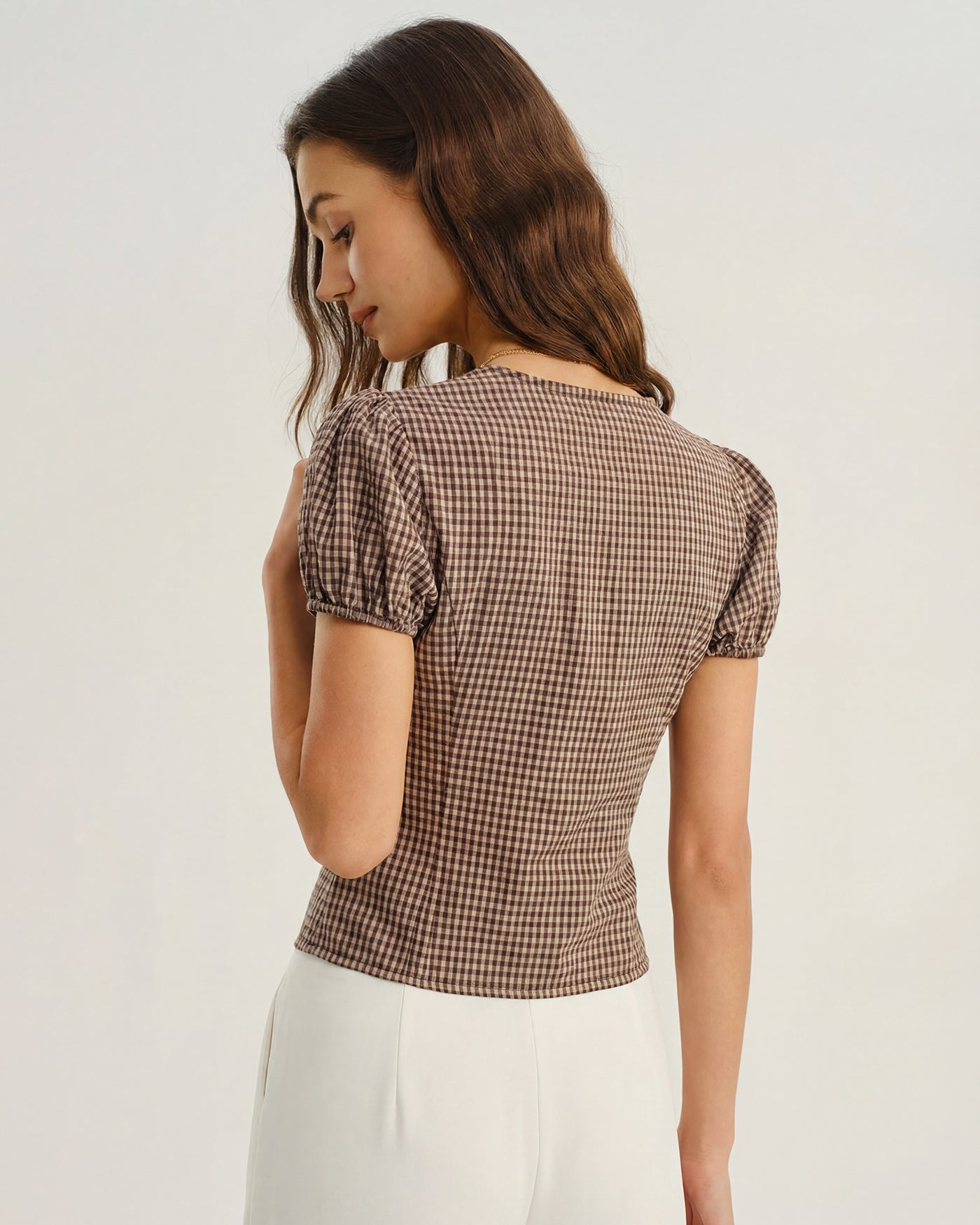 Jacquard Lace Button Blouse