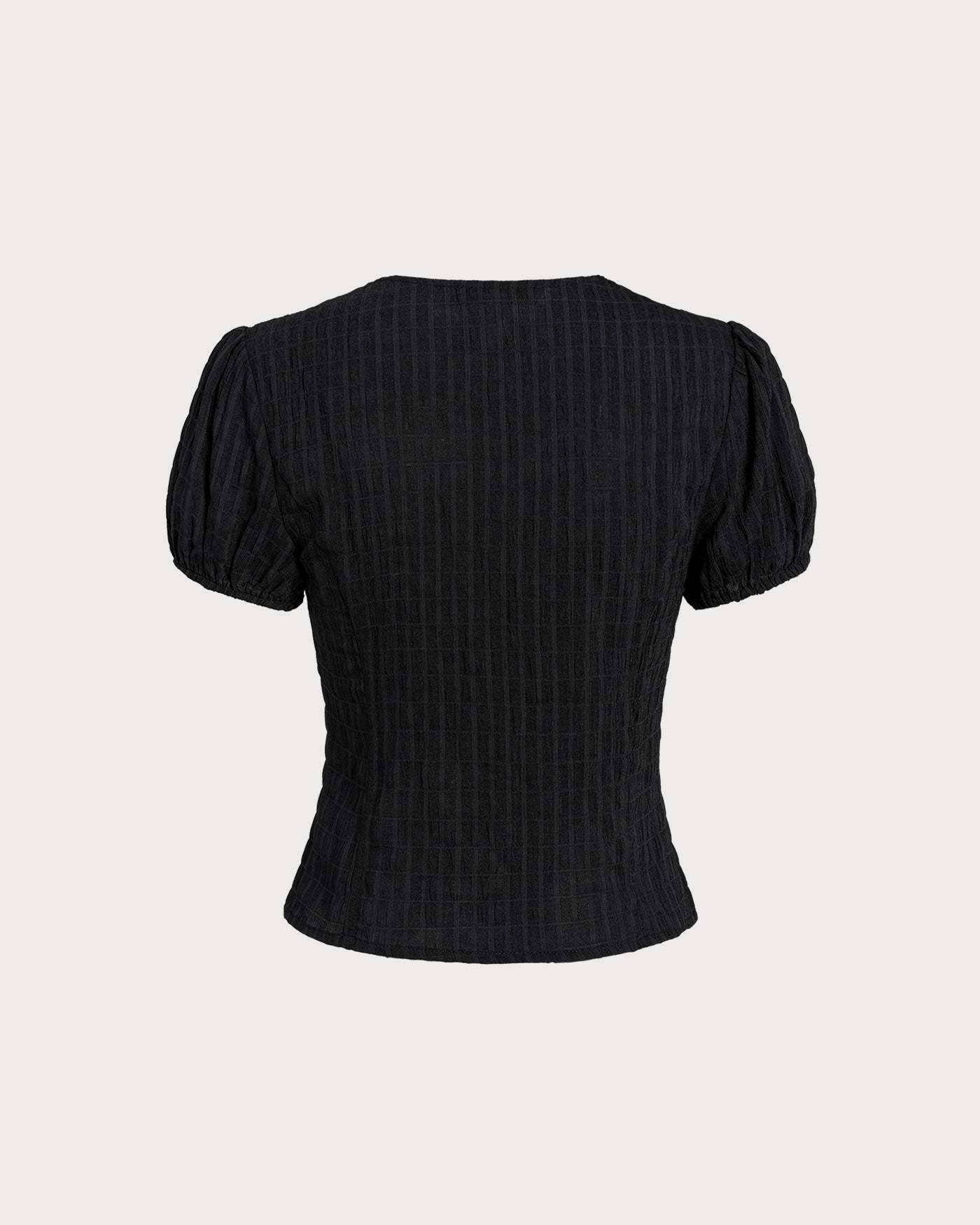 Jacquard Lace Button Blouse