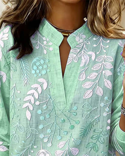 Effortless Floral Elegance 🍃🌺 Soft-Touch Blouse
