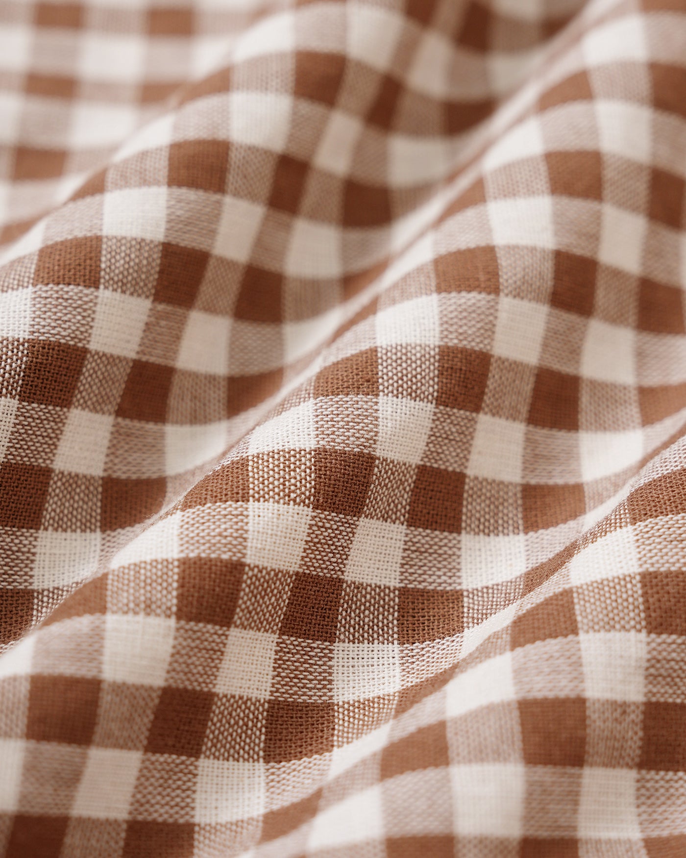 New Arrival 🌼 Brown Square Neck Puffed Sleeve Plaid Blouse