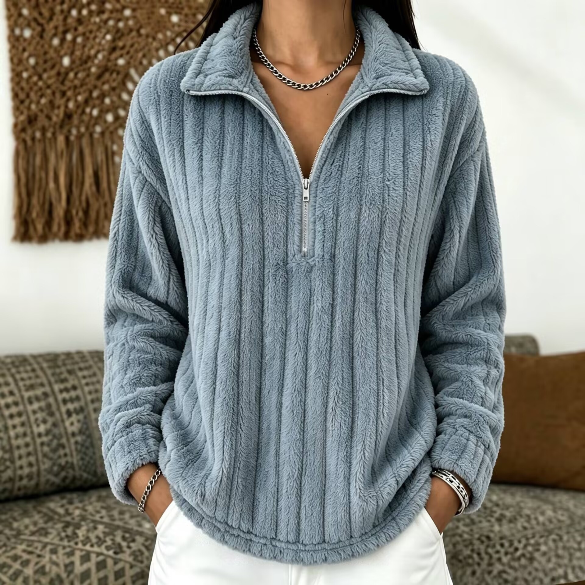 Women's Zip Up Sweatshirts Plain Fashion Casual Print Long Sleeve Hooded Regular Tops