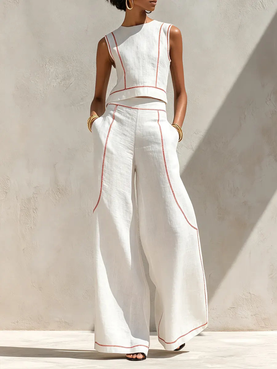 Women's Minimalist And High-end Linen-style Suit