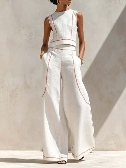 Women's Minimalist And High-end Linen-style Suit