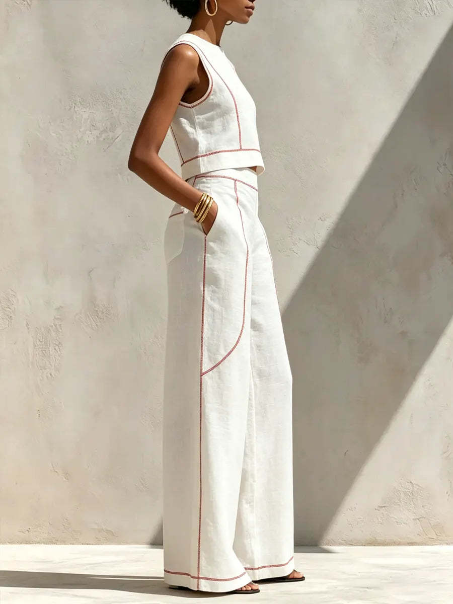 Women's Minimalist And High-end Linen-style Suit