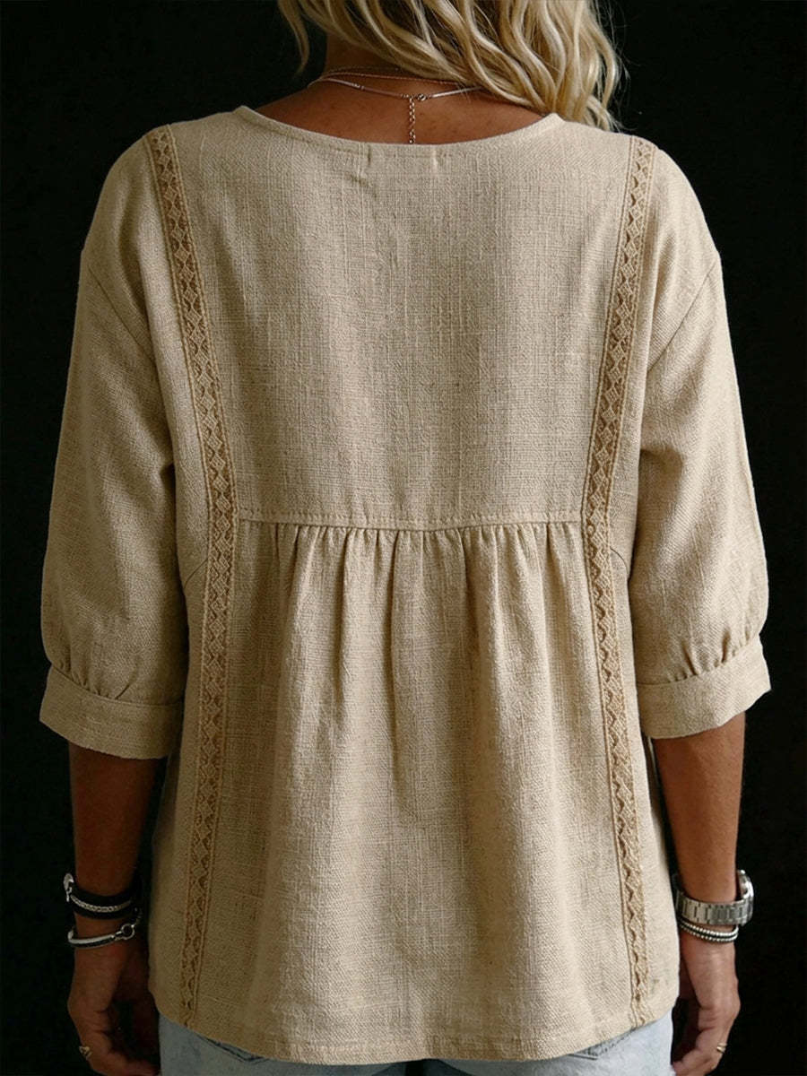 Casual Linen And Cotton Tops