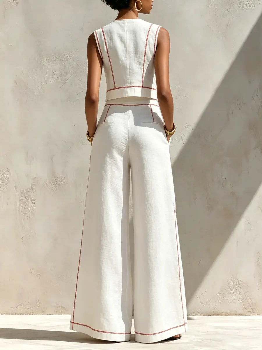 Women's Minimalist And High-end Linen-style Suit