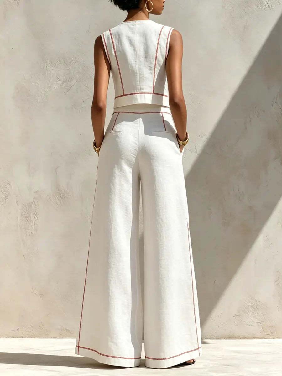 Women's Minimalist And High-end Linen-style Suit